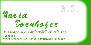 maria dornhofer business card